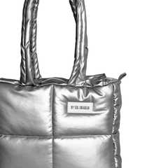 Midi Bag Cuerina Plateado