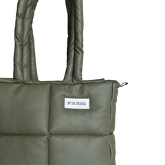 Midi bag cuerina verde oliva