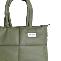 Maxi Bag cuerina verde oliva