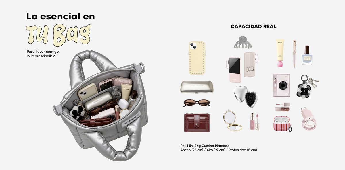 Capacidad de Mini bag nylon cafe