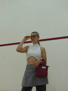 Mini Bag Cuerina Rojo