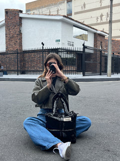 Midi Bag Charol Negro