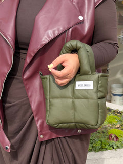 Mini Bag cuerina verde oliva