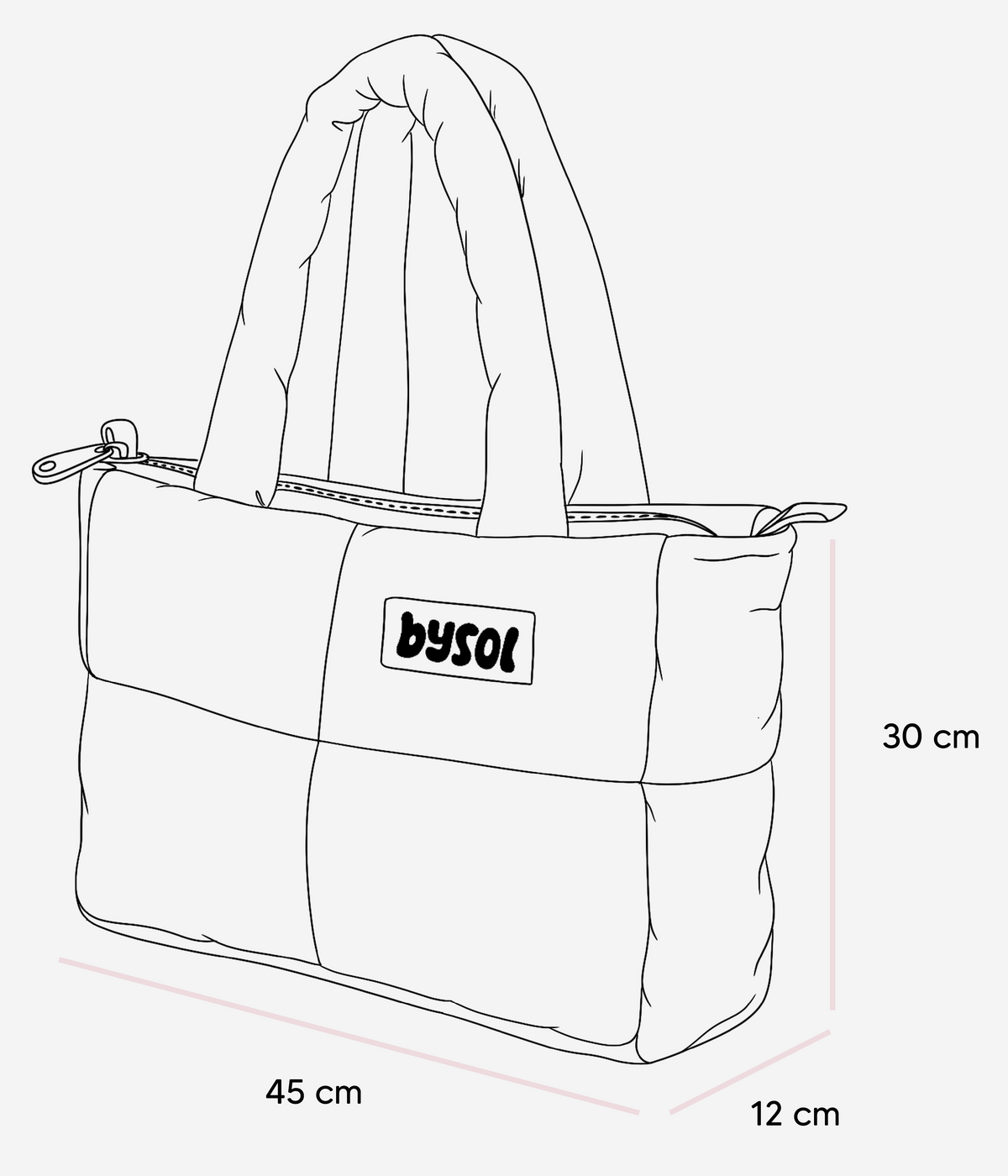 Maxi Bag Nylon Cafe - especificaciones